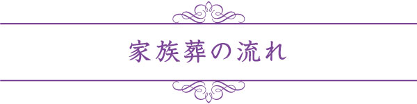 家族葬の流れ 家族葬の流れ